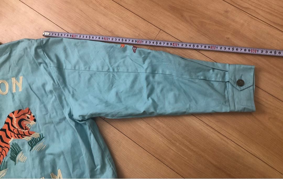 美品！HOUSTON コットンベトナムジャケット 虎／ベトジャン 刺繍スーベニア