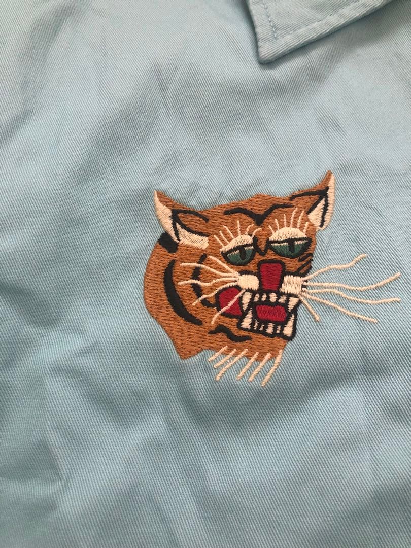 美品！HOUSTON コットンベトナムジャケット 虎／ベトジャン 刺繍スーベニア