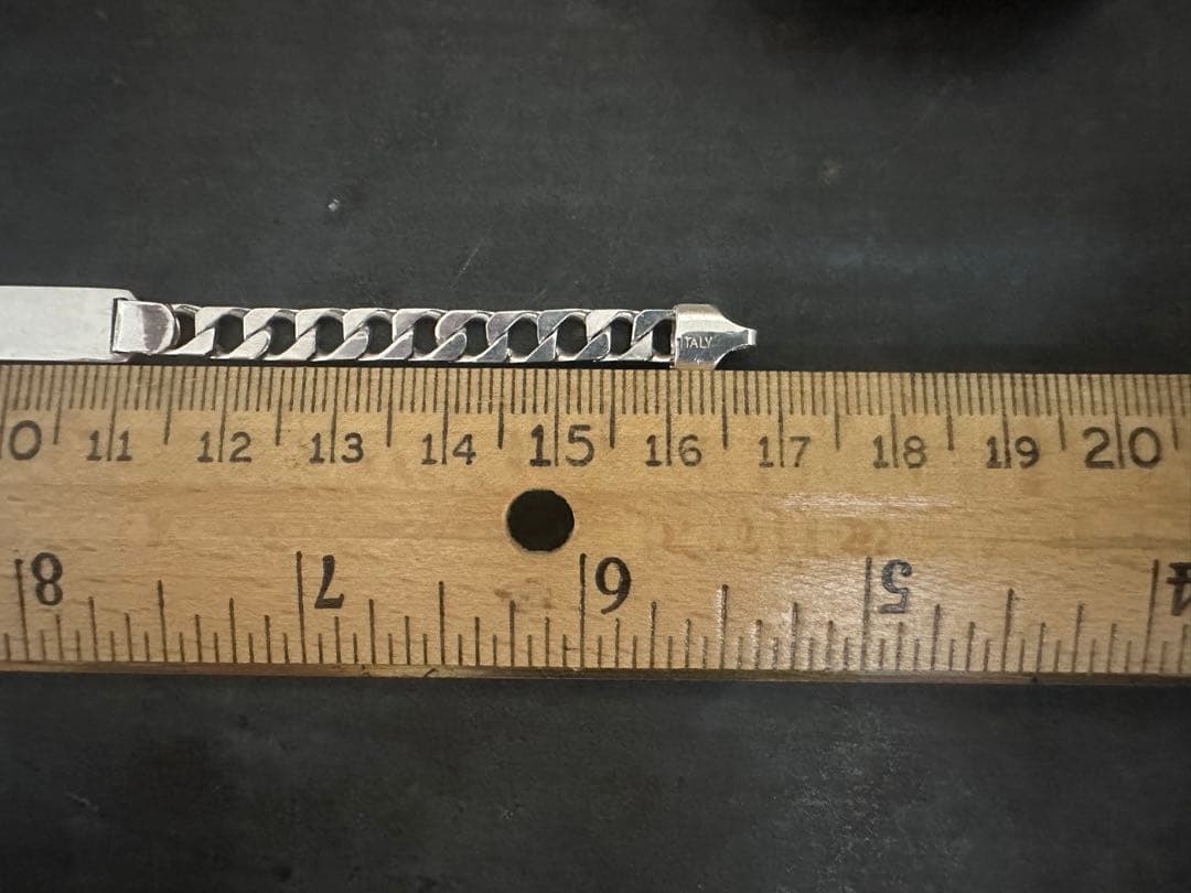 希少　ヴィンテージ　イタリア　シルバー　925 ブレスレット　ID アンティーク