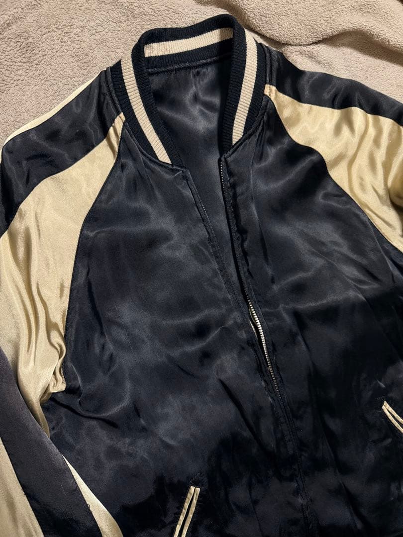 美品 ２面用 JUNK STAR スカル 火 日本限定スカジャン vintage