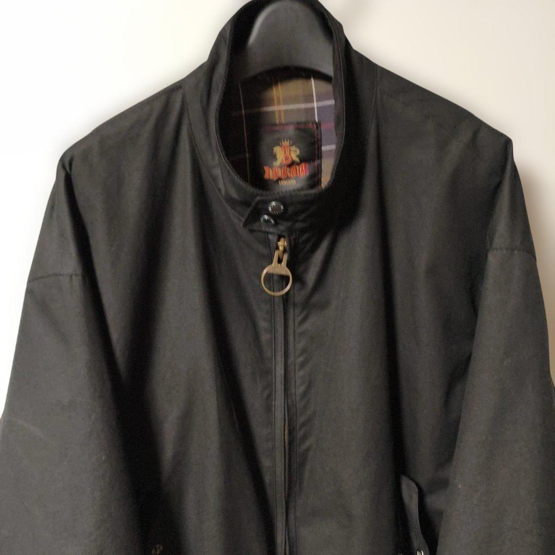 バブアー×バラクータ　コラボ ブラック　ハリントンジャケット　XL　オイルド