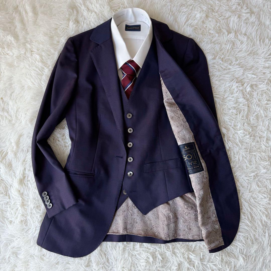 3ピース⭐️Re.muse 英国 スキャバル生地 セットアップスーツ裏地ペイズリー