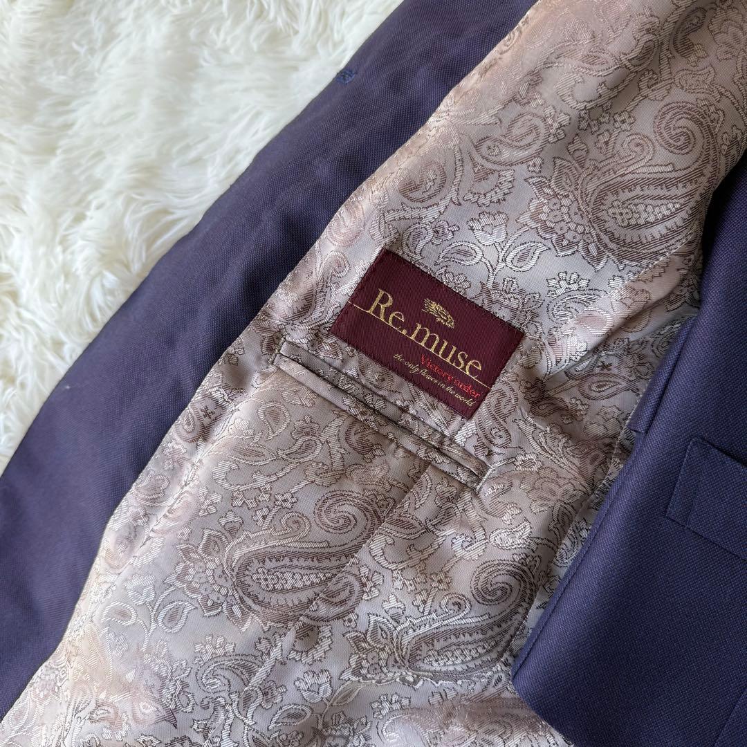 3ピース⭐️Re.muse 英国 スキャバル生地 セットアップスーツ裏地ペイズリー