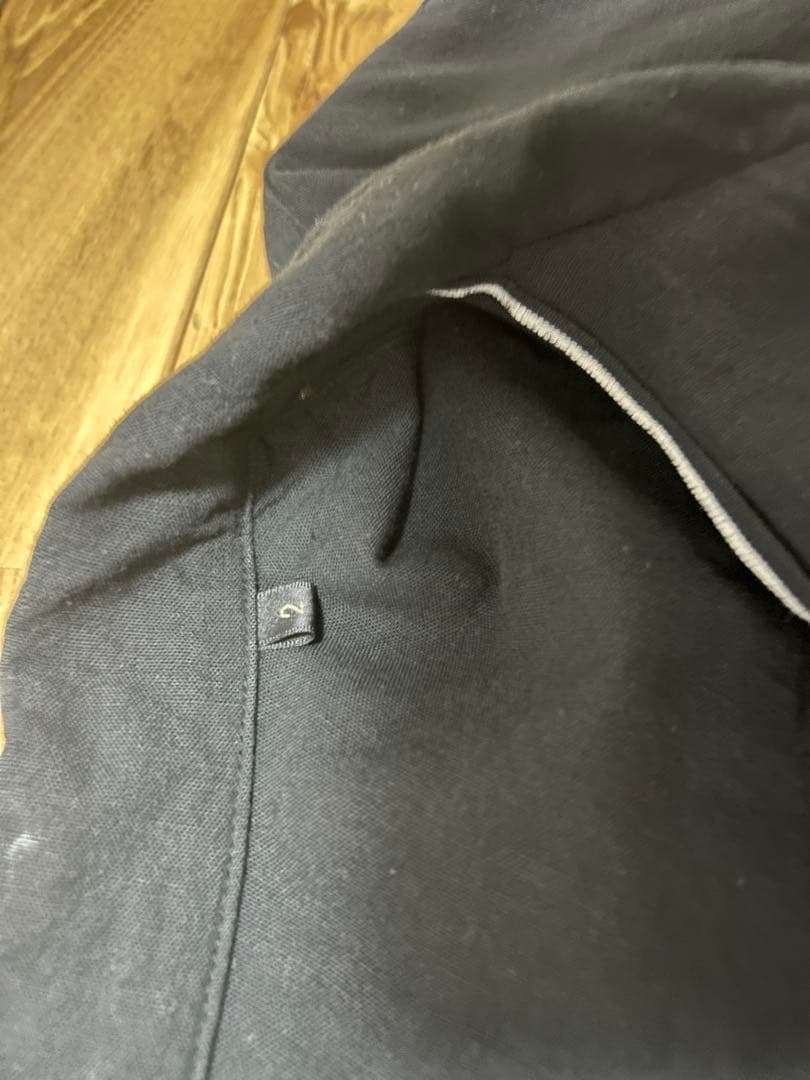 COMOLI ブラックシャツ 100%コットン　コモリ　オープンカラーシャツ