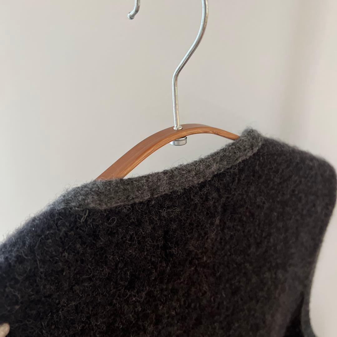 STAPF ウール混紡 ダークグレー ベスト　中古美品