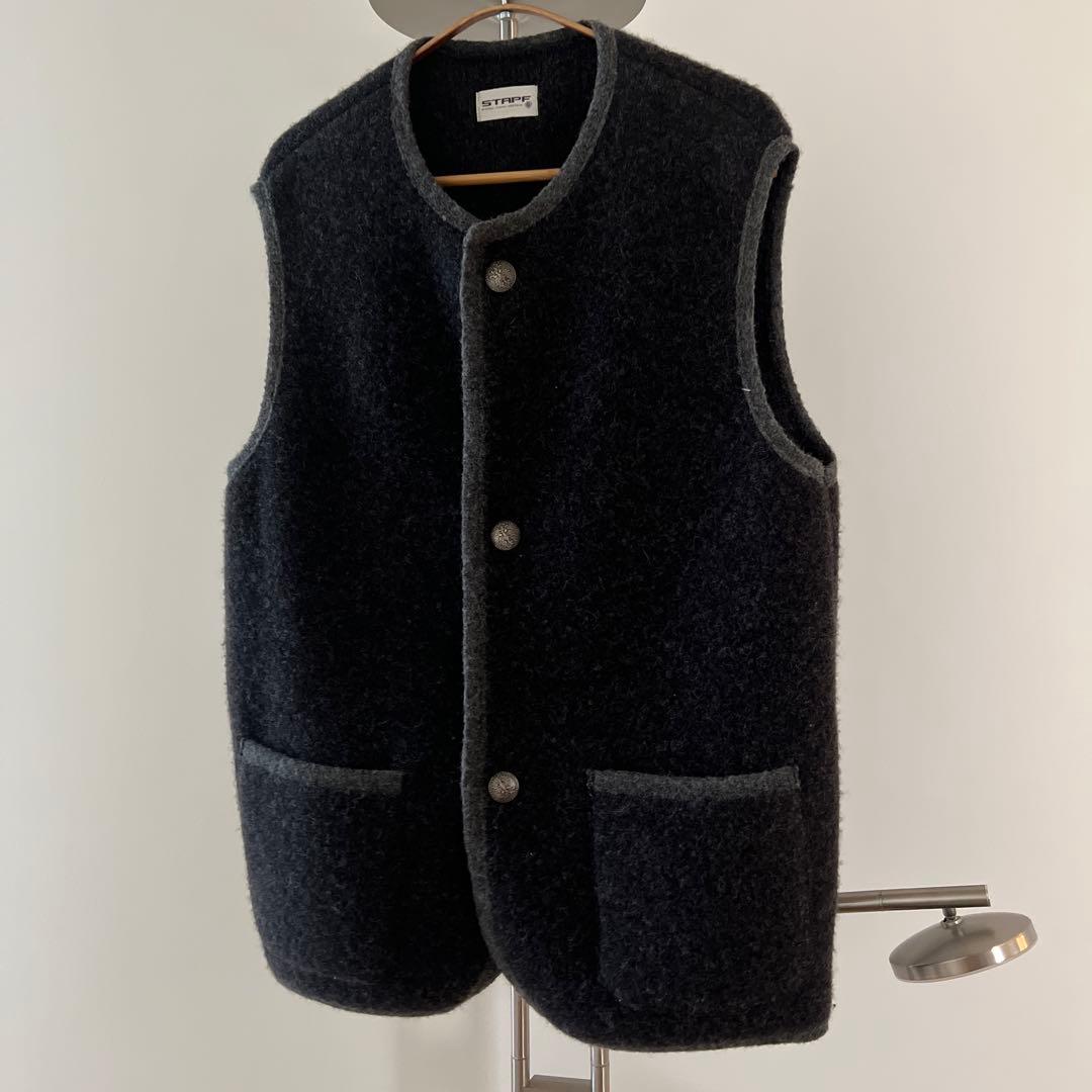 STAPF ウール混紡 ダークグレー ベスト　中古美品