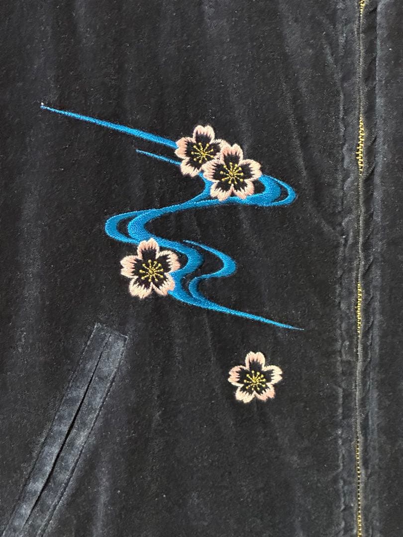 スーベニアジャケット スカジャン 別珍 ネイビー 東洋 gold