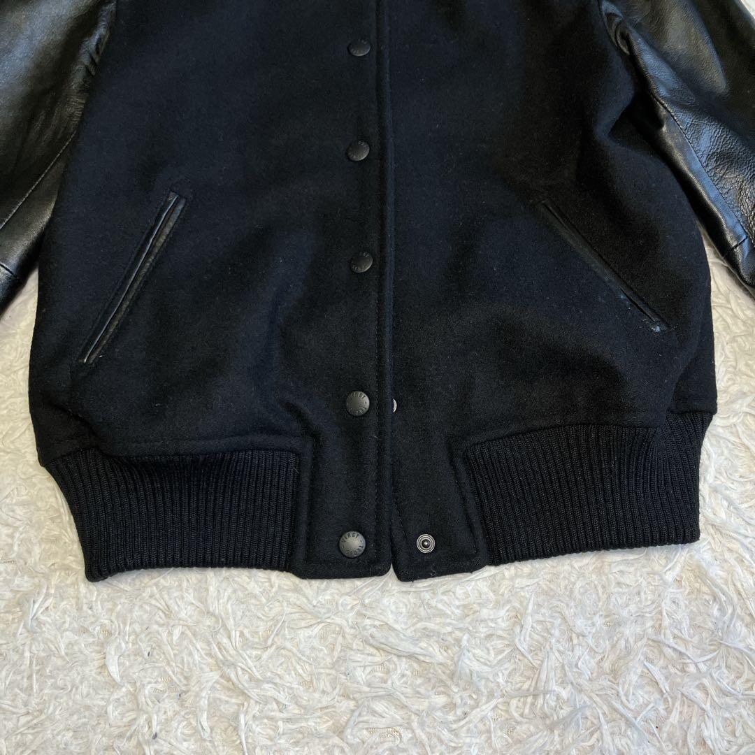 23区 ブルゾン ラムレザー コンビスタジャン ウール混 レザージャケット