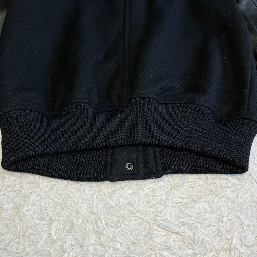 23区 ブルゾン ラムレザー コンビスタジャン ウール混 レザージャケット