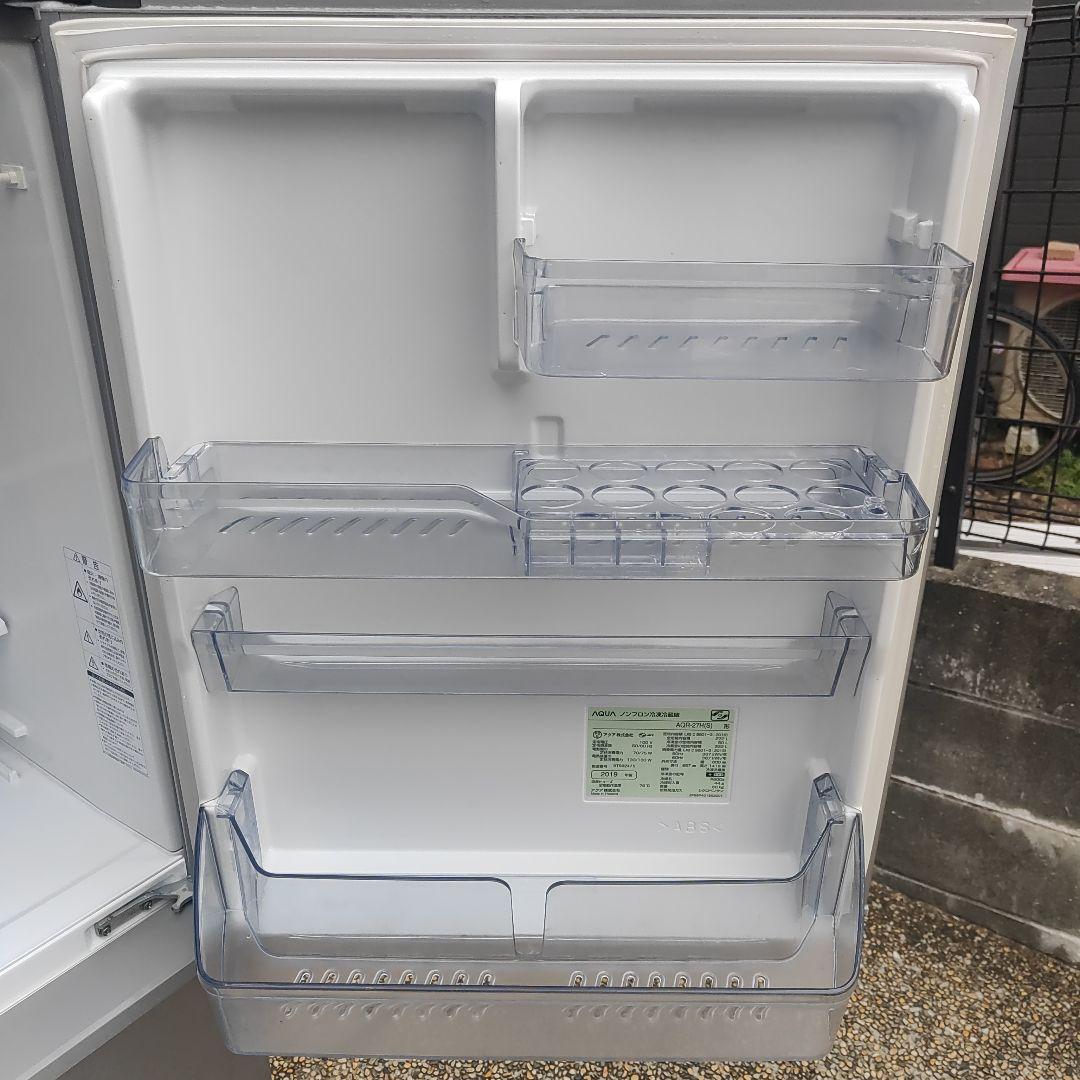 AQUA 2ドア272リットル冷蔵庫 AQR-27H 福岡県より