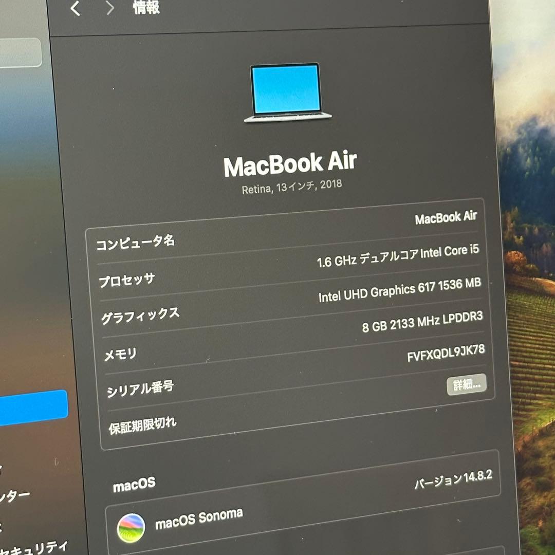 MacBook本体 Macbook Air(2018) 256GB