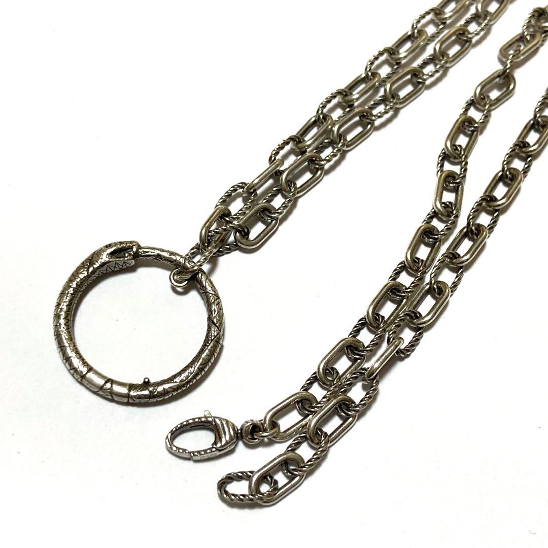 GUCCI グッチ ウロボロス 約61cm シルバー ネックレス