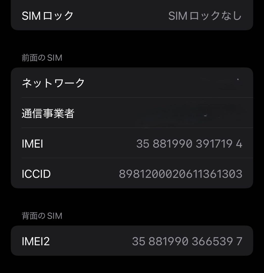 香港版　iPhone 15 Pro ブラックチタニウム 128GB
