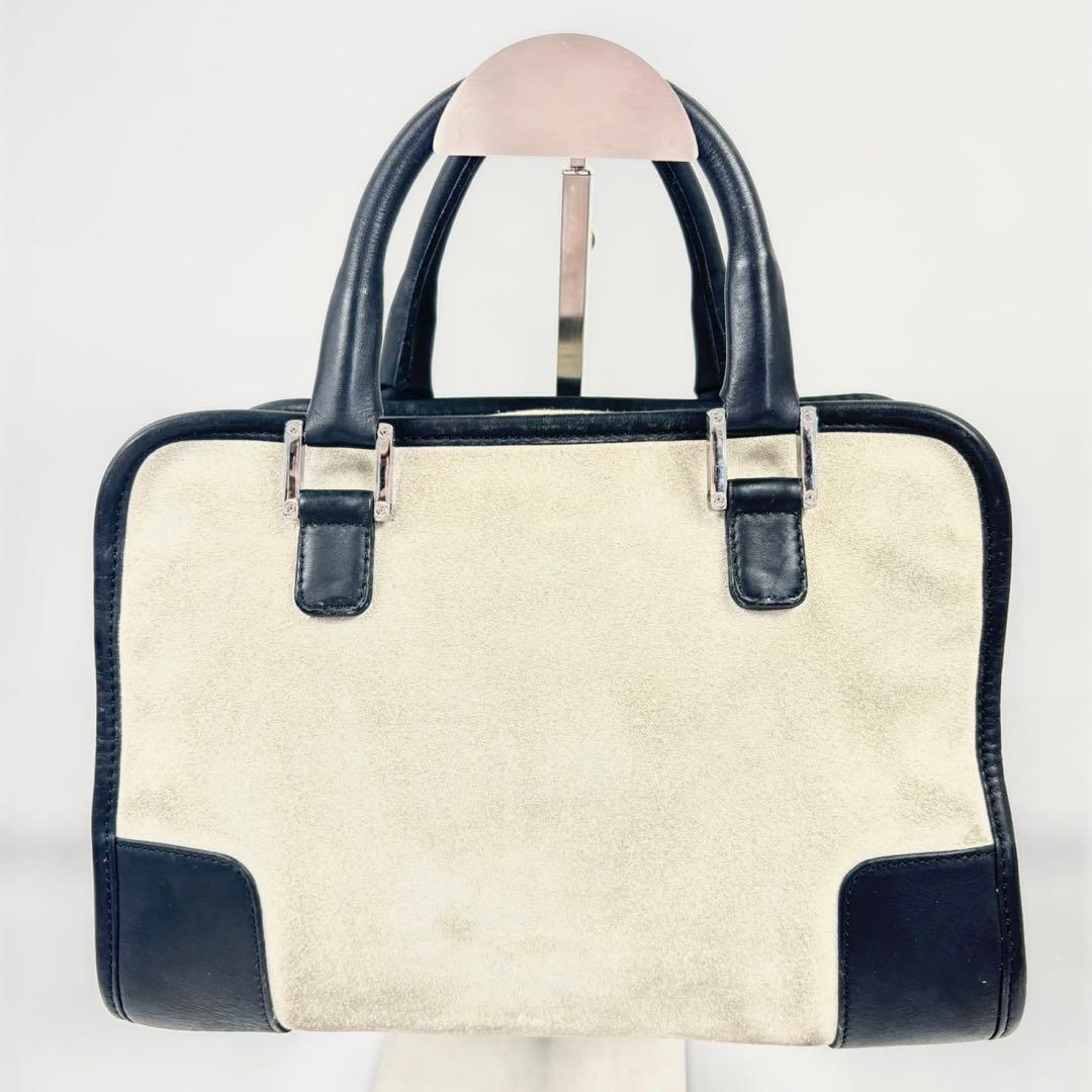 廃盤希少　ロエベ　ハンドバッグ　アマソナ　アナグラム　スエード