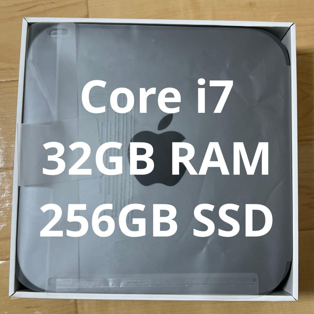 Macデスクトップ Mac Mini 2018 i7, 32GB, 256GB