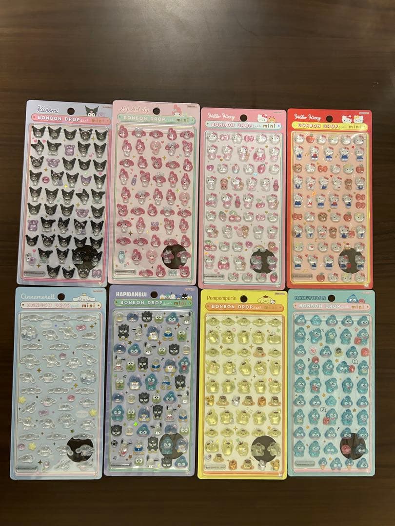 ボンボンドロップシール　サンリオmini 8種コンプセット