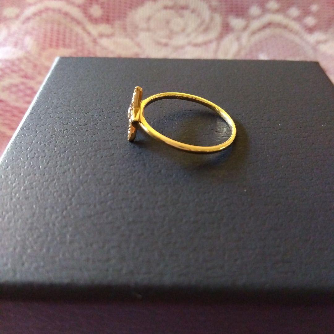 【うーしゃん】 シャンパンカラーダイアモンド 18KYGスターリング