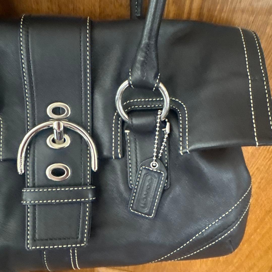 正規品 コーチ coach ハンドバック トートバッグ オールレザー　 黒