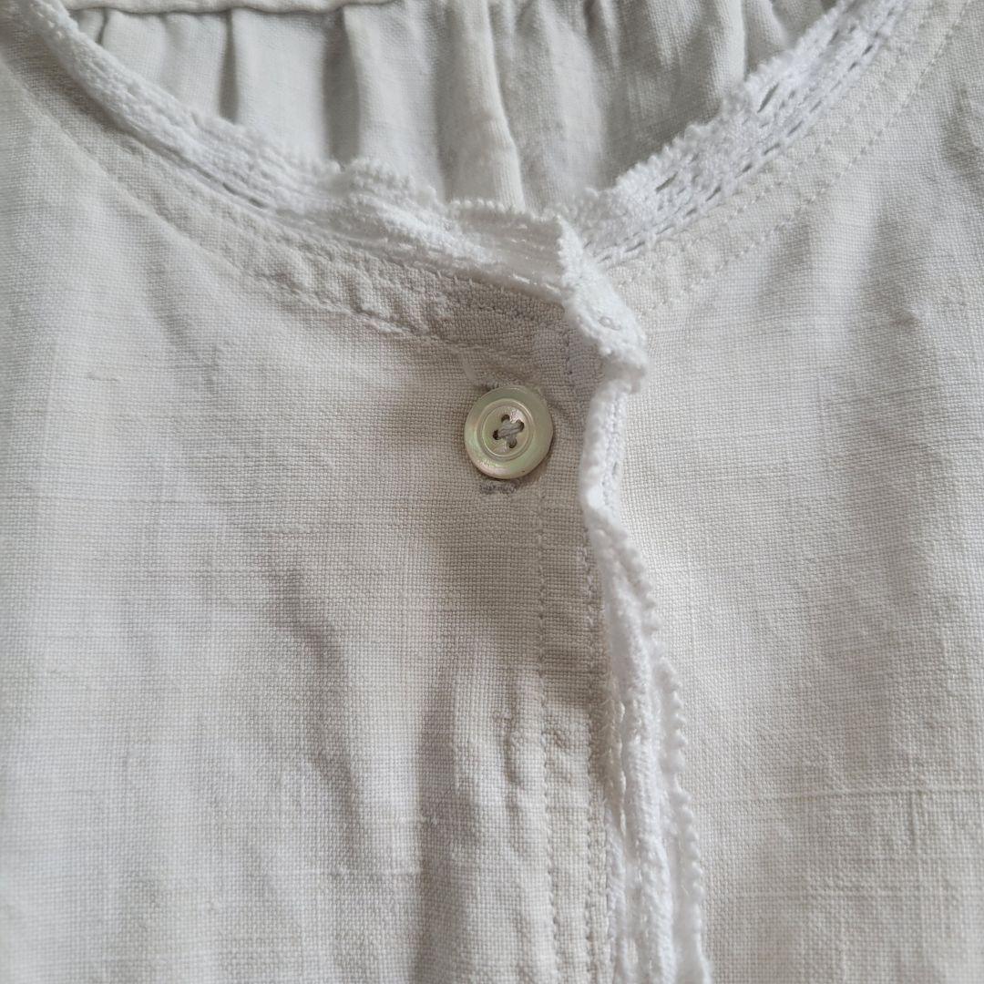 フランス　アンティーク　ワンピース　リネン　B
