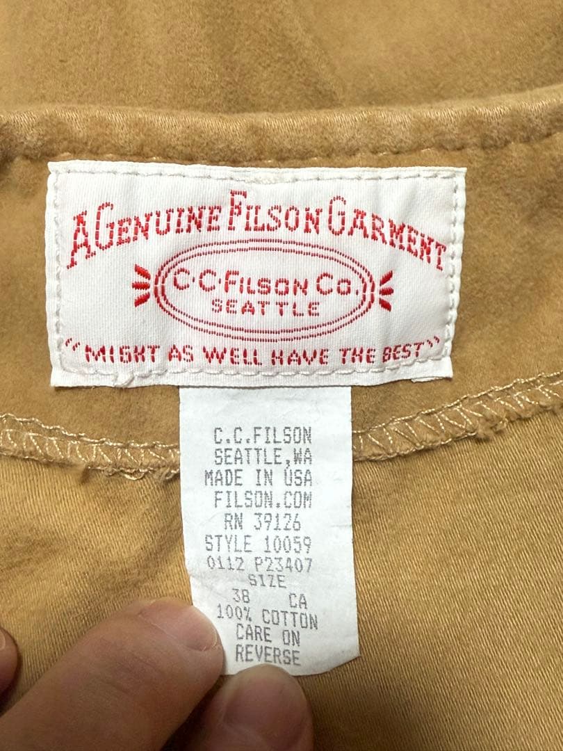Filson フィルソン 38 コットンモールスキンベスト