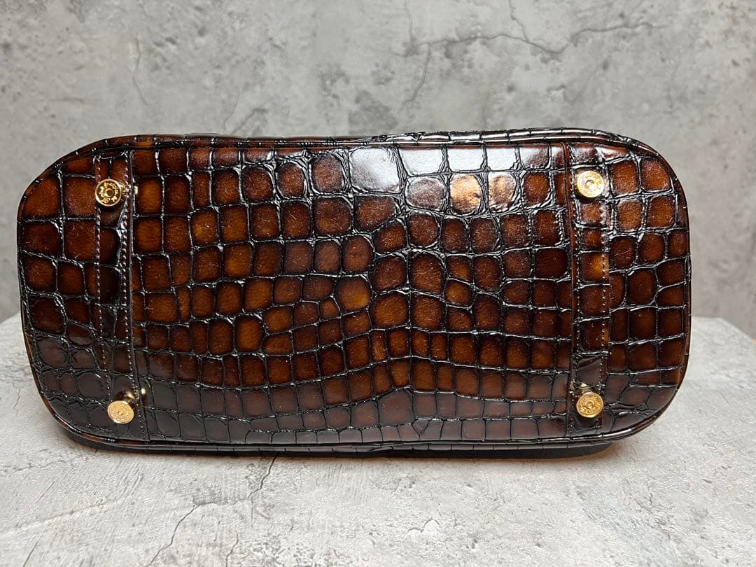 A.D.M.J. ダークブラウン ハンドバッグ