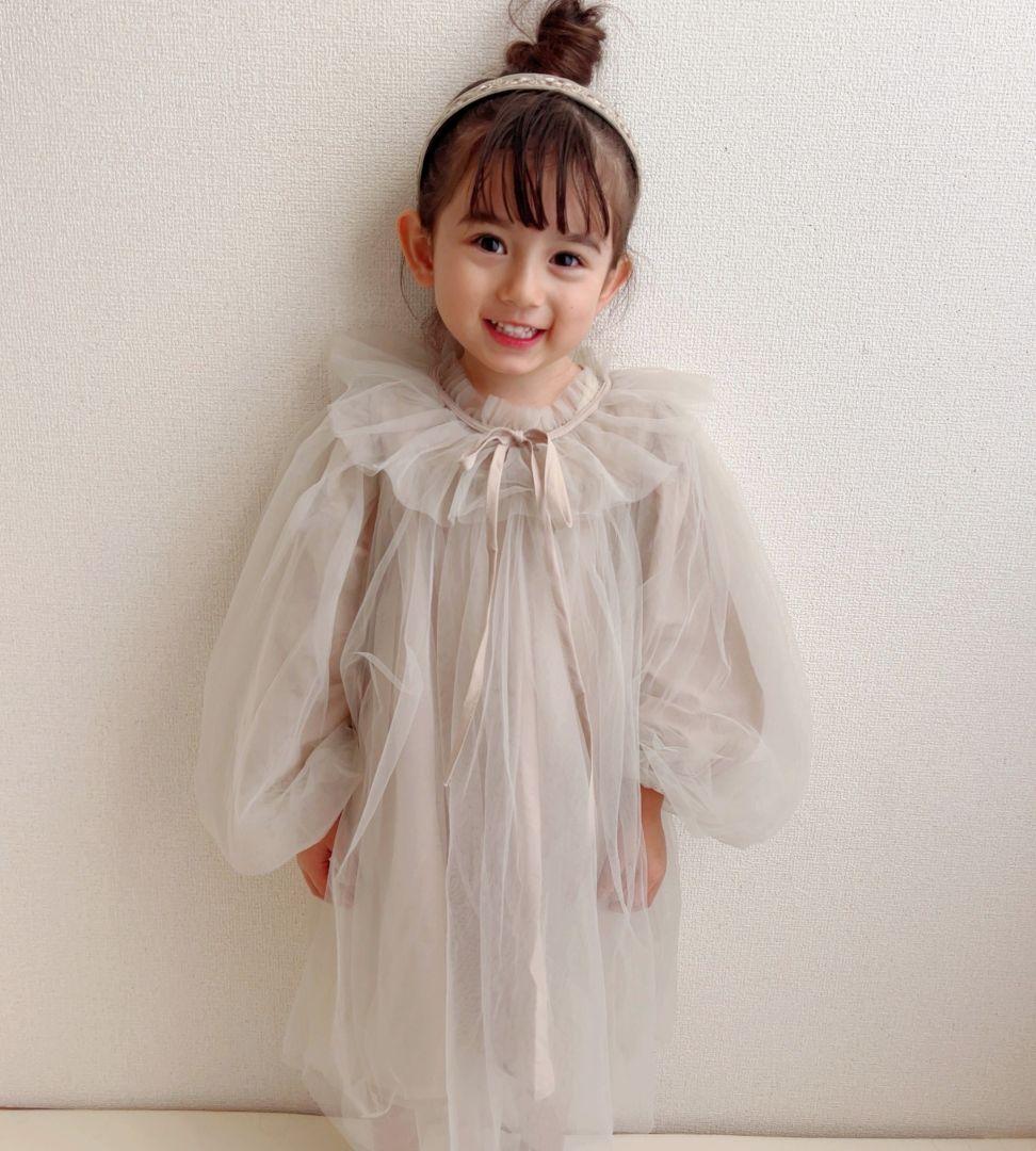 韓国子供服 リボン チュールドレス 誕生日 セレモニー 女の子 ベビー 結婚式