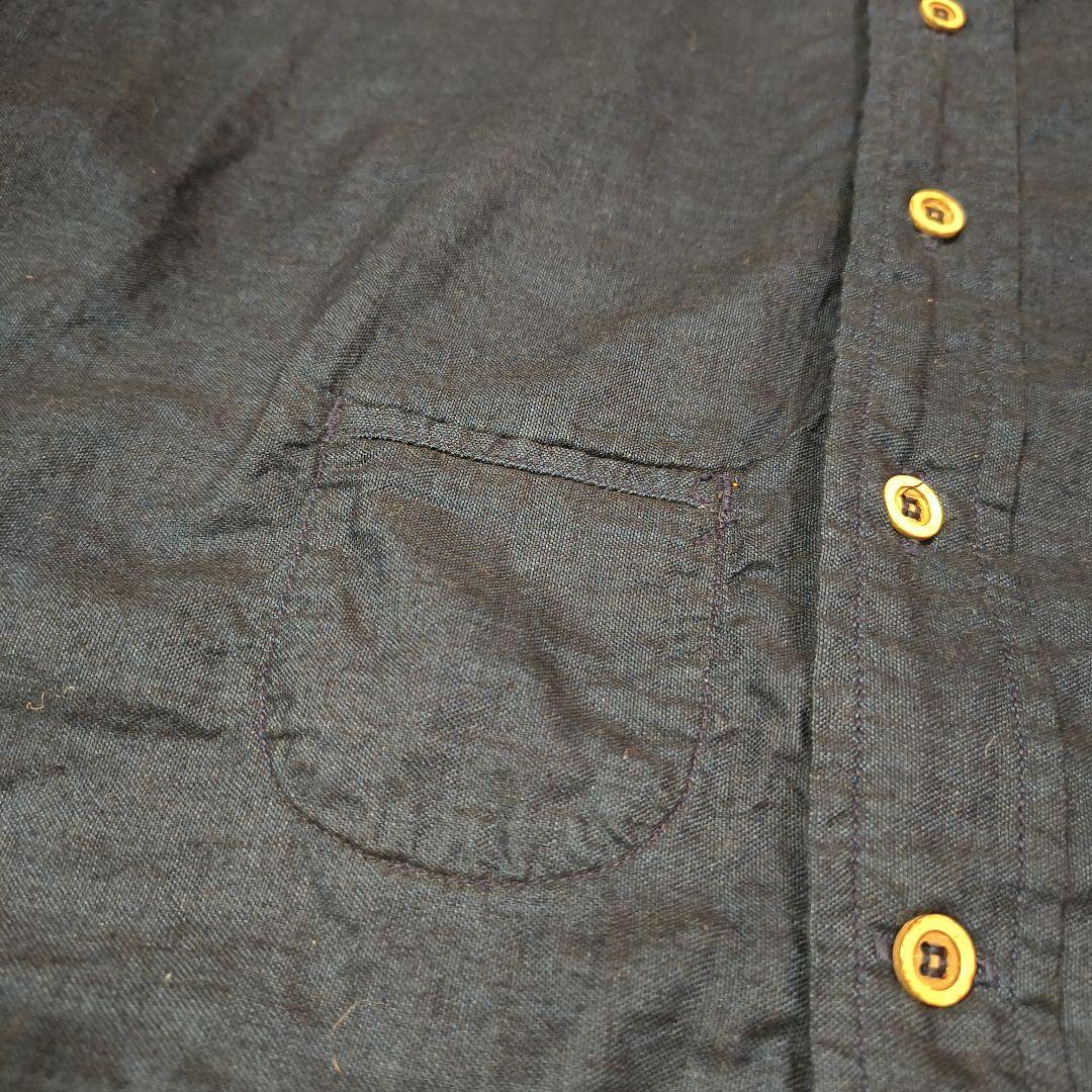 美品　４５R　45rpm　インディゴシャツ　タツノオトシゴ刺繍