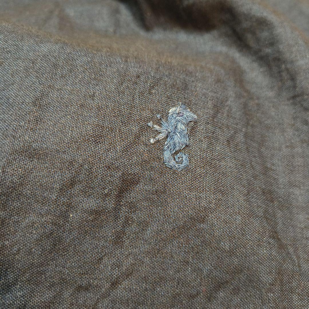 美品　４５R　45rpm　インディゴシャツ　タツノオトシゴ刺繍
