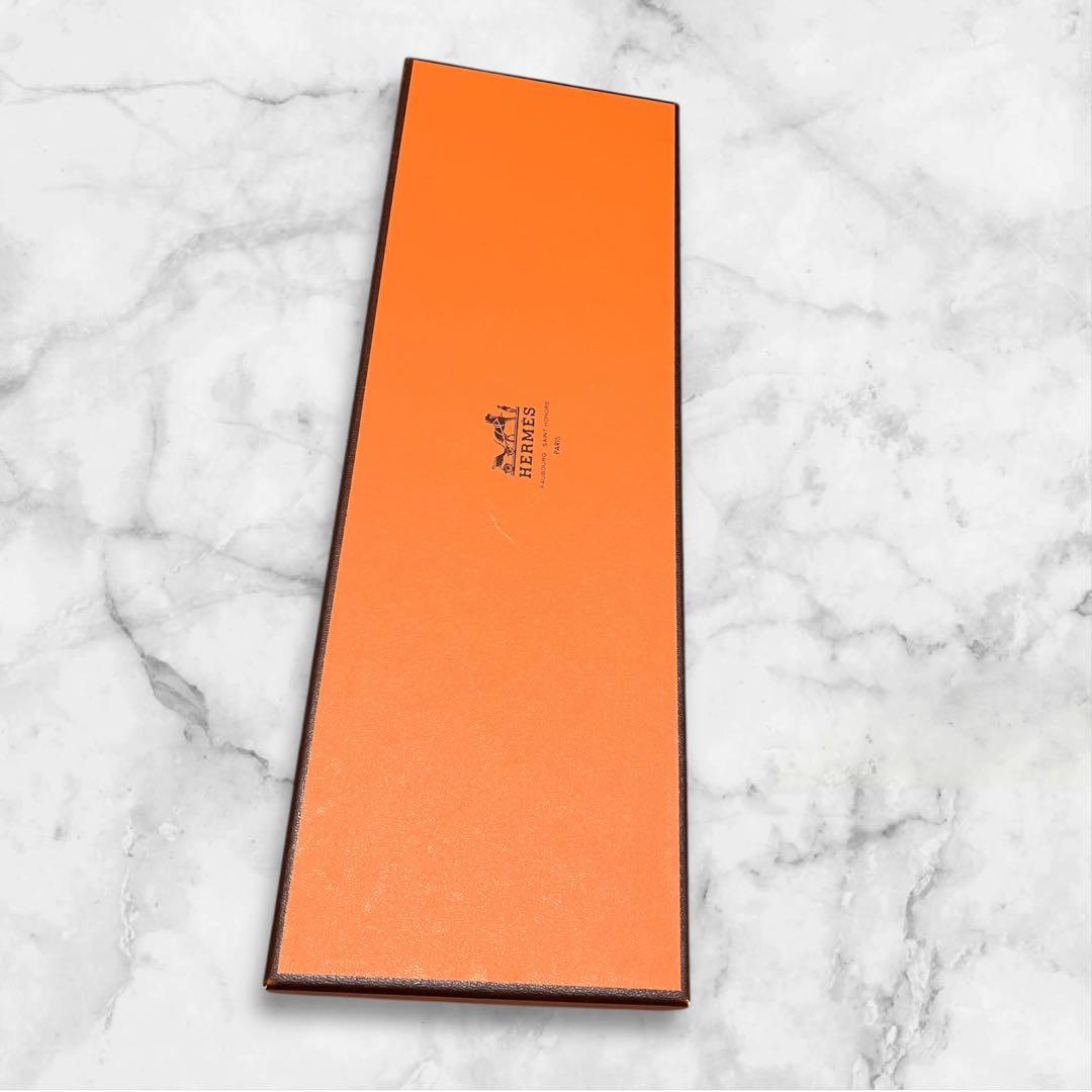 【箱付き】HERMES エルメス　ネクタイ　ソリッド　青