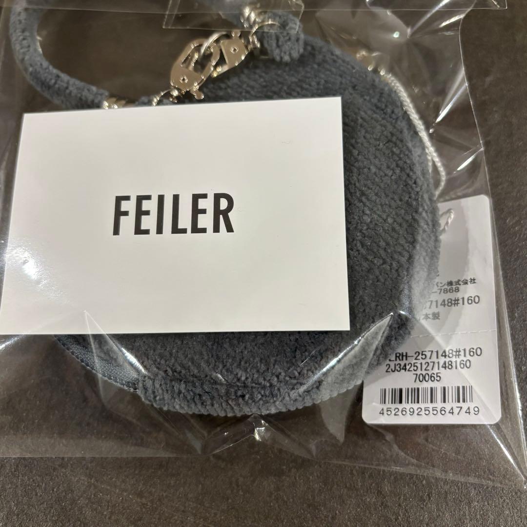 新品未使用★フェイラーポーチ ラブラリーハート　ハート型ポーチ グレー