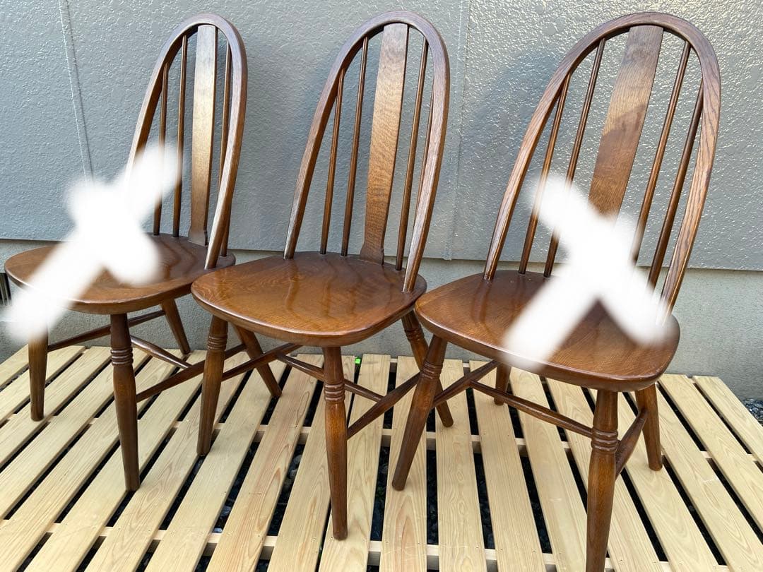 【3脚所持】③飛騨産業 ダイニングチェア ボウバック ヴィンテージ