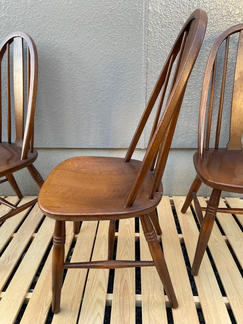 【3脚所持】③飛騨産業 ダイニングチェア ボウバック ヴィンテージ