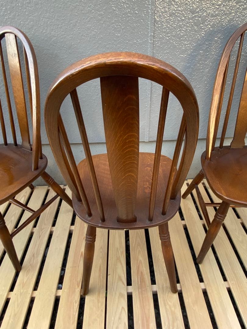 【3脚所持】③飛騨産業 ダイニングチェア ボウバック ヴィンテージ