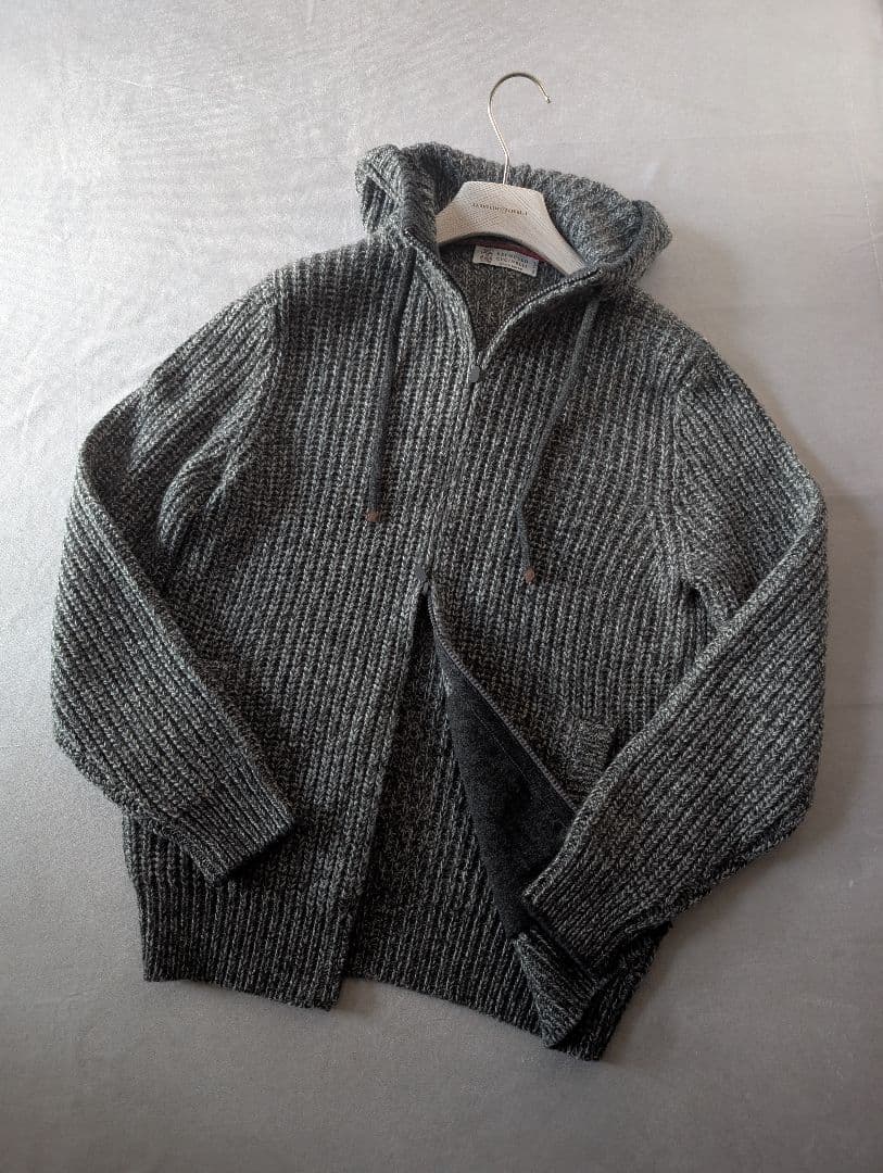 ブルネロクチネリ　ヘビーゲージカシミア/アウターニットパーカー　S