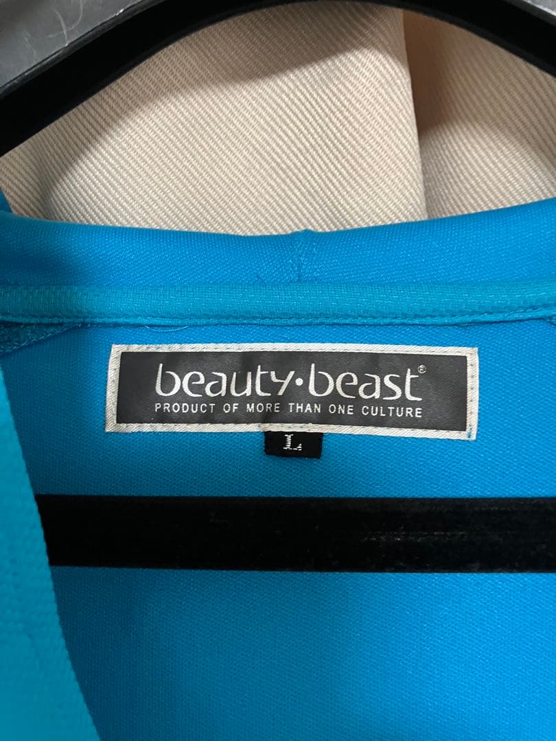 2*中様 beauty:beast フルジップパーカー L 青/黄色　（復刻版）