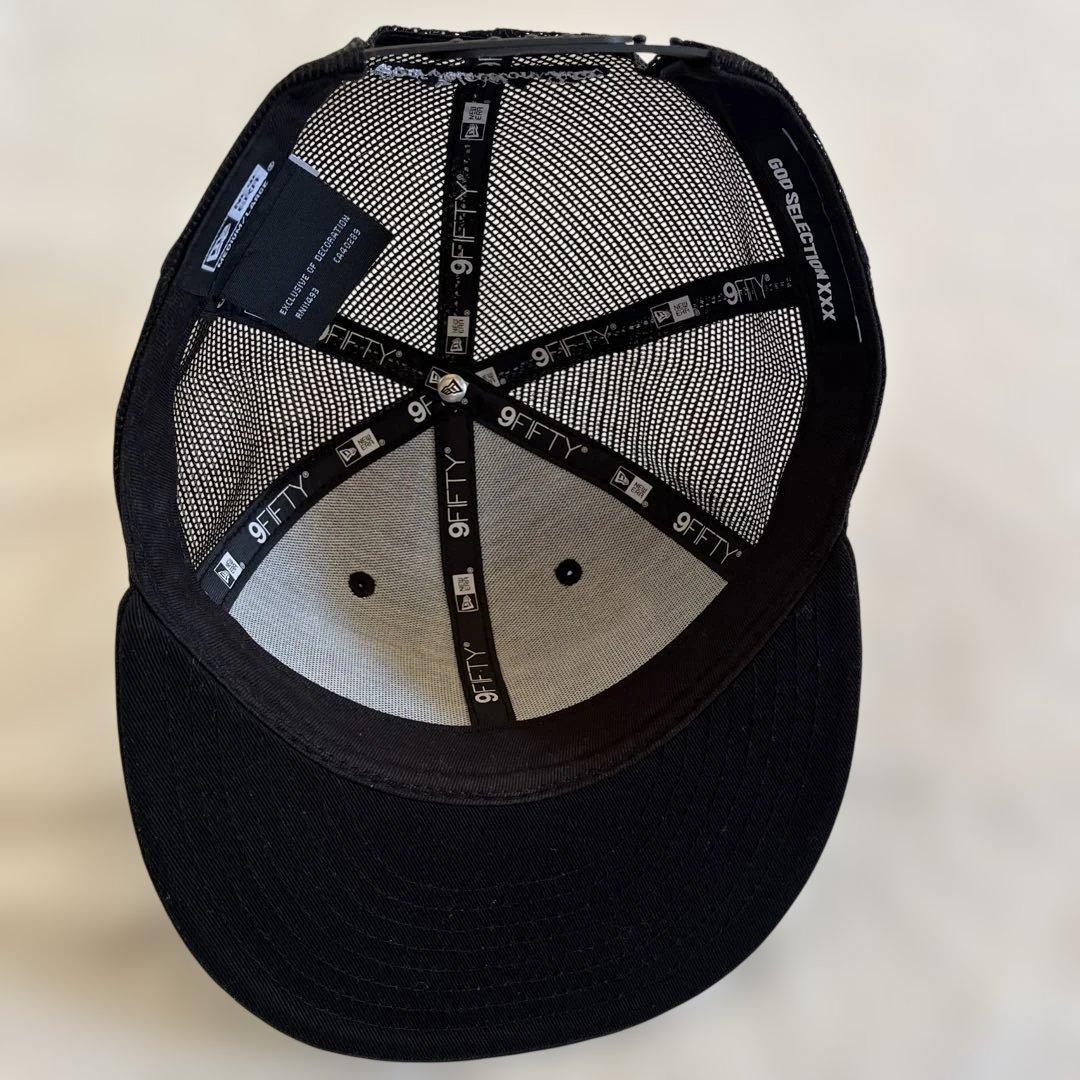 未使用級　NEW ERA × GOD SELECTION XXX　キャップ　黒