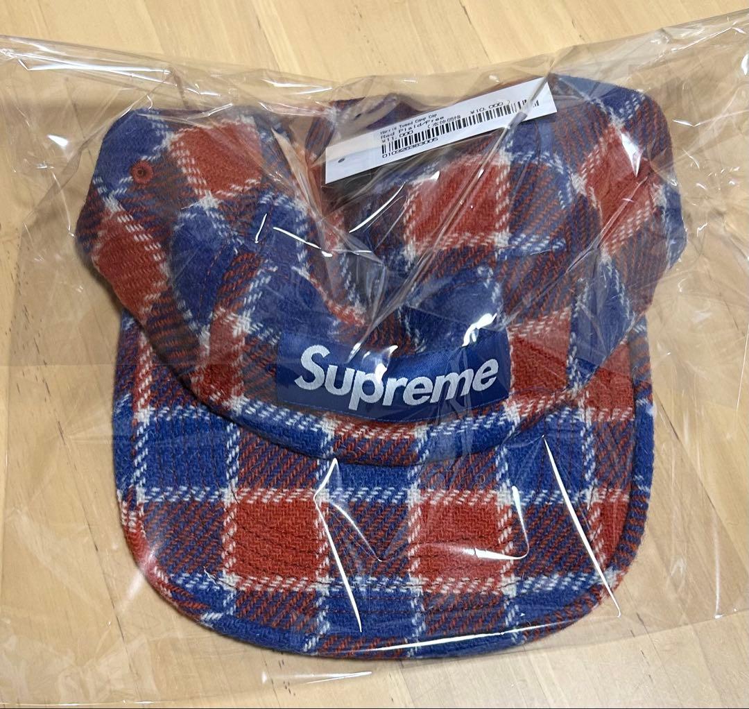 帽子 Supreme Harris Tweed Camp Cap Red