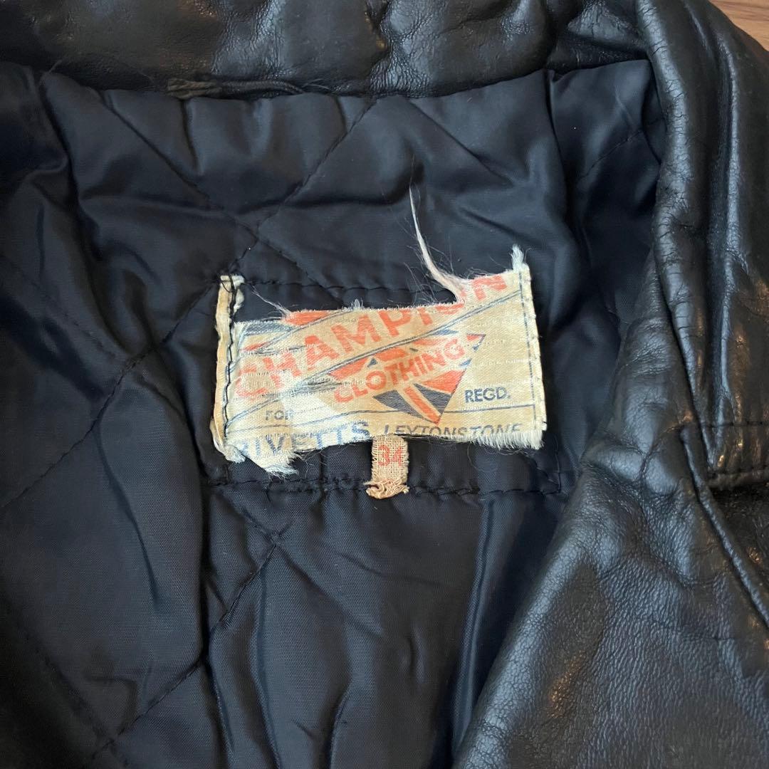 〜70s Champion Rivetts ダブルライダース ロンジャン 34