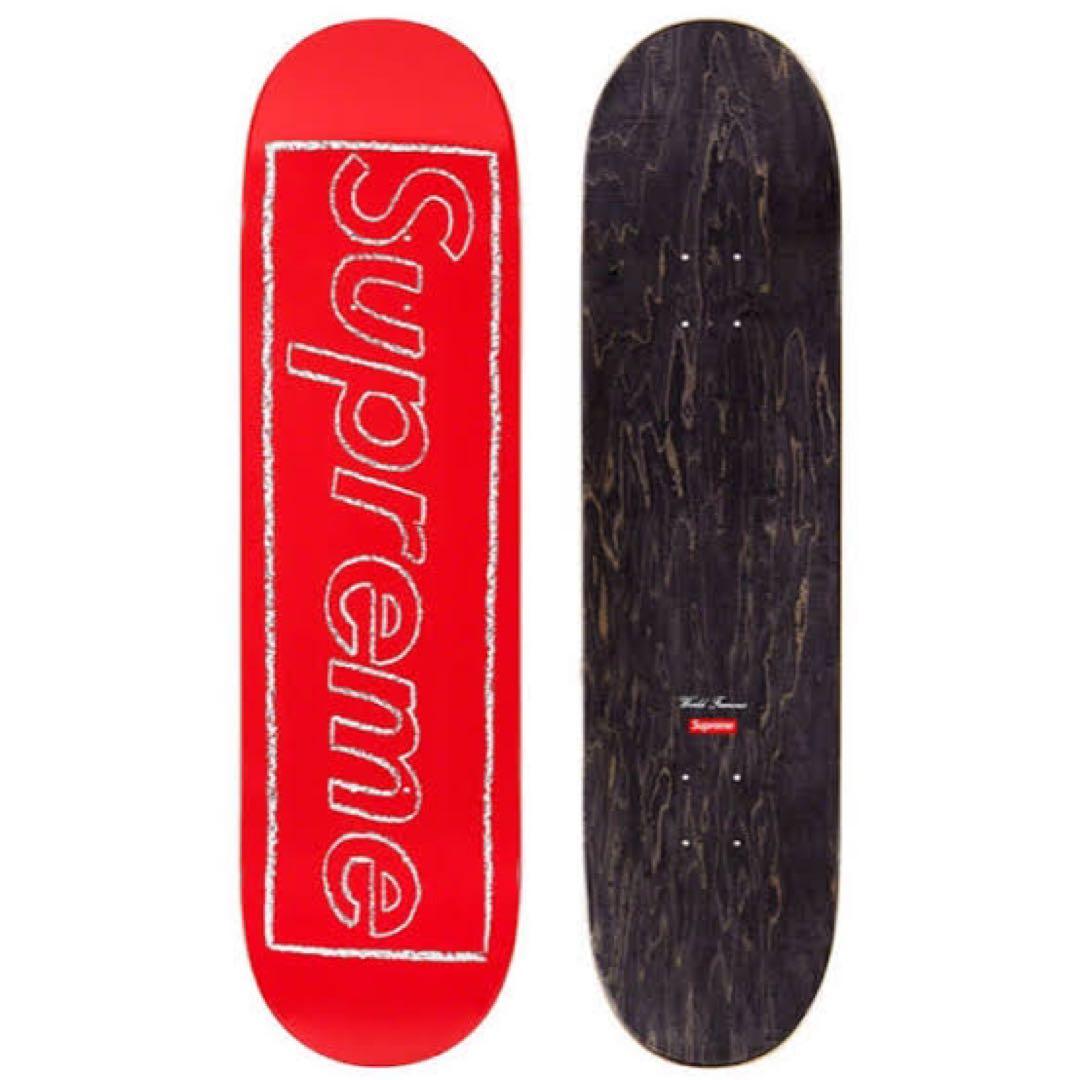 Supreme Kaws Chalk スケートボードデッキ Red8.625 赤