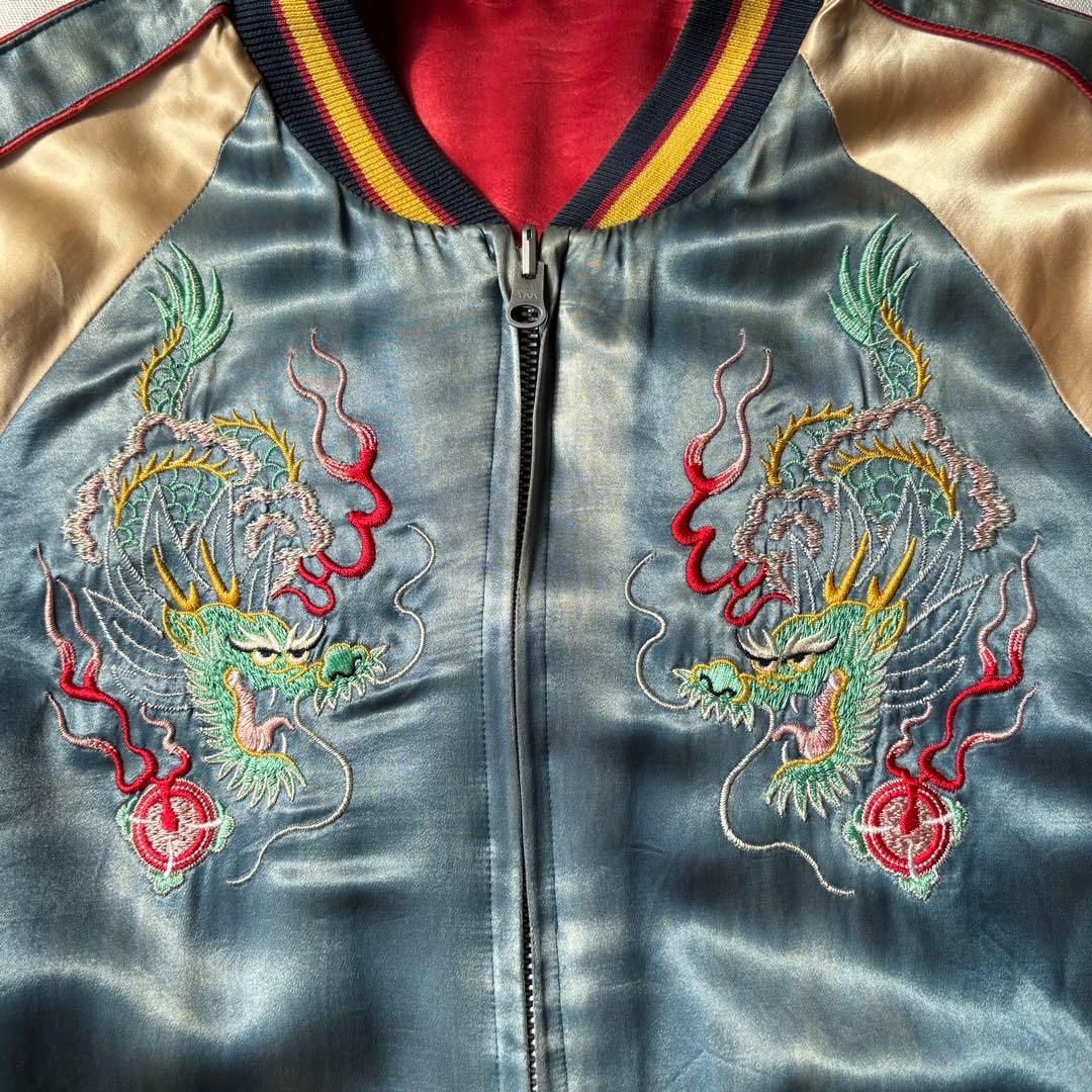 当時物 CREAM SODA PINK DRAGON スカジャン タイガー 龍