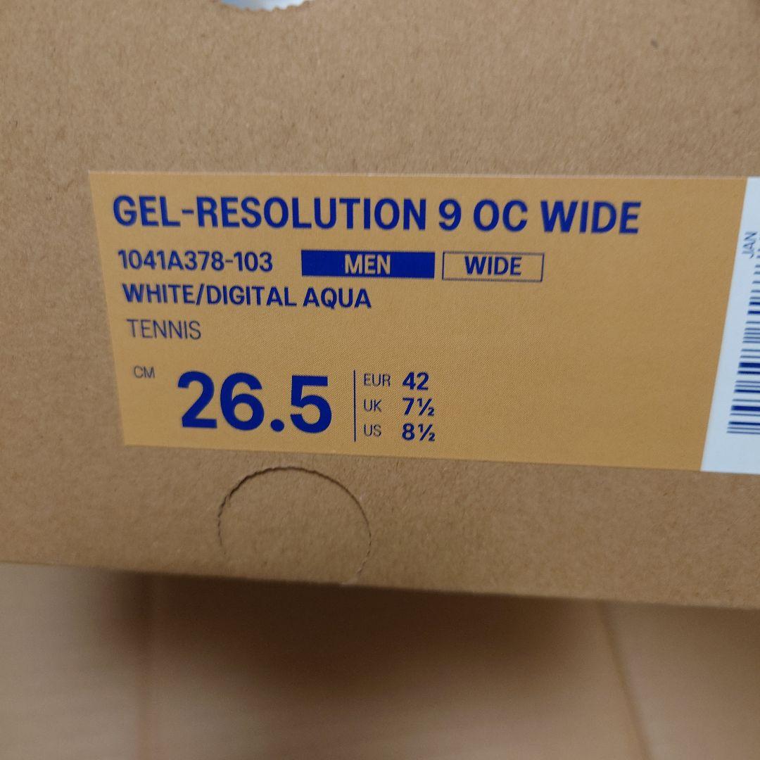 テニス　ASICS　ゲルレゾリューション9 OC wide 26.5cm
