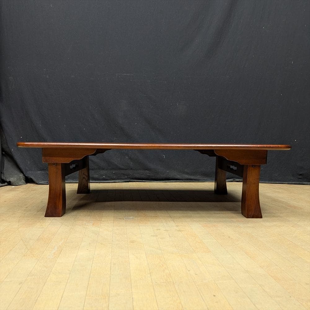 カリモク　欅　ケヤキ　折り畳み　座卓　座敷机　ローテーブル　和家具　座敷　和室