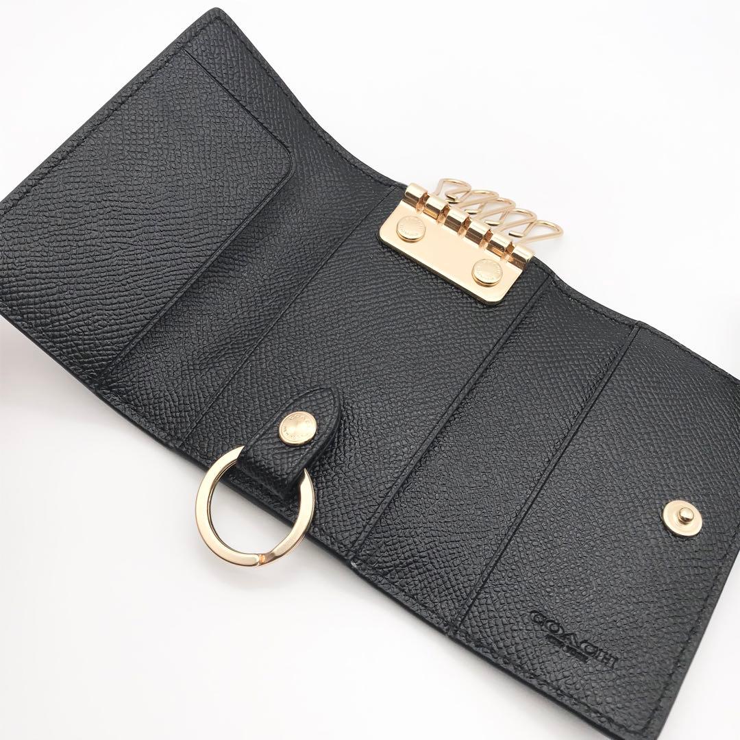 COACH 大人気！！ ファイブリング キーケース ブラック キーリング 新品