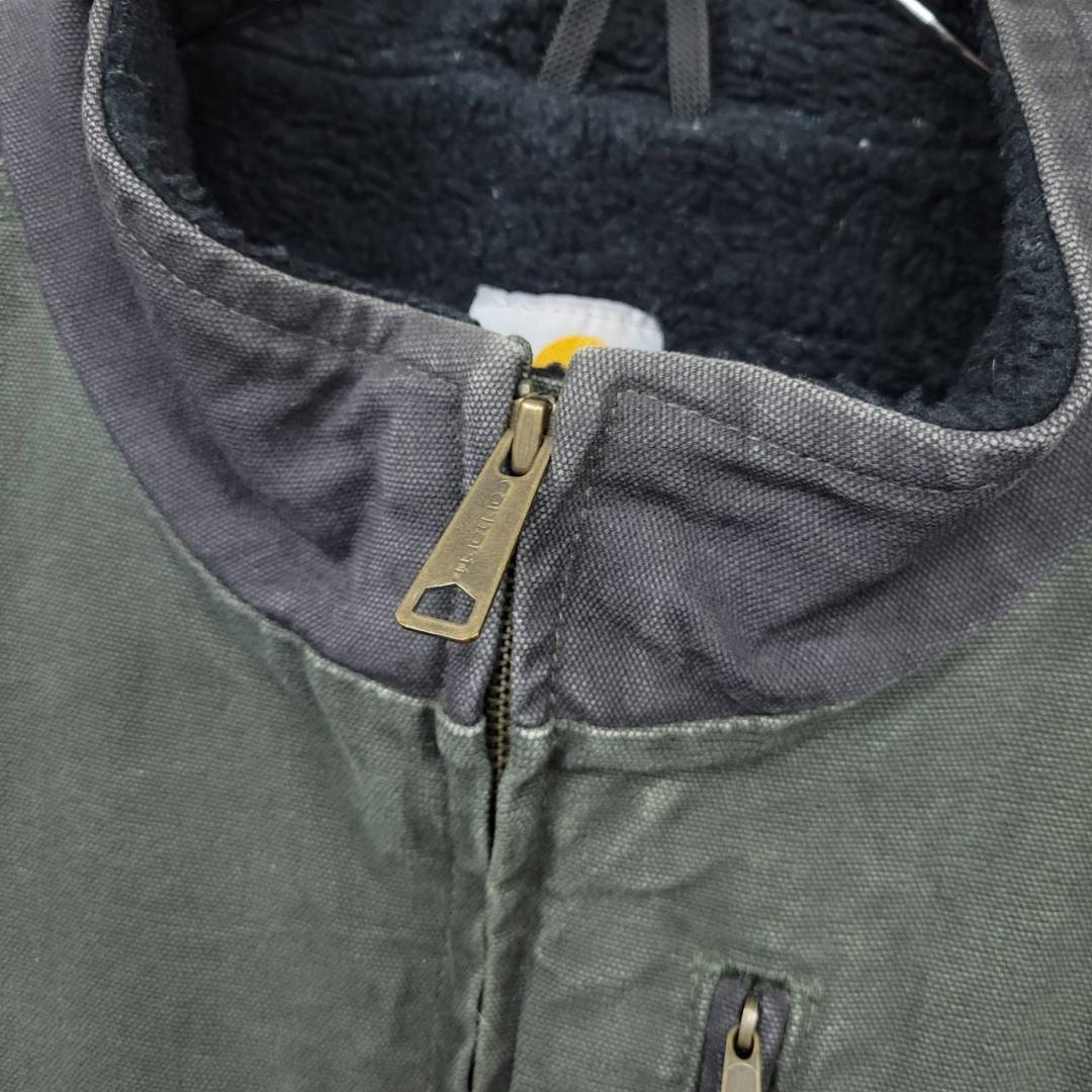 古着 90s メキシコ製 カーハート ダックジャケット ベスト カーキ XL