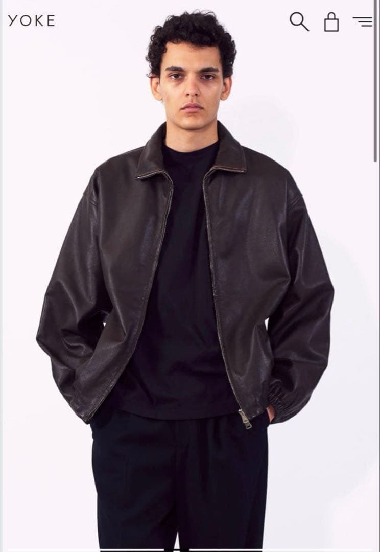 YOKE Carf Leather Truck Jacket ブラウン 3