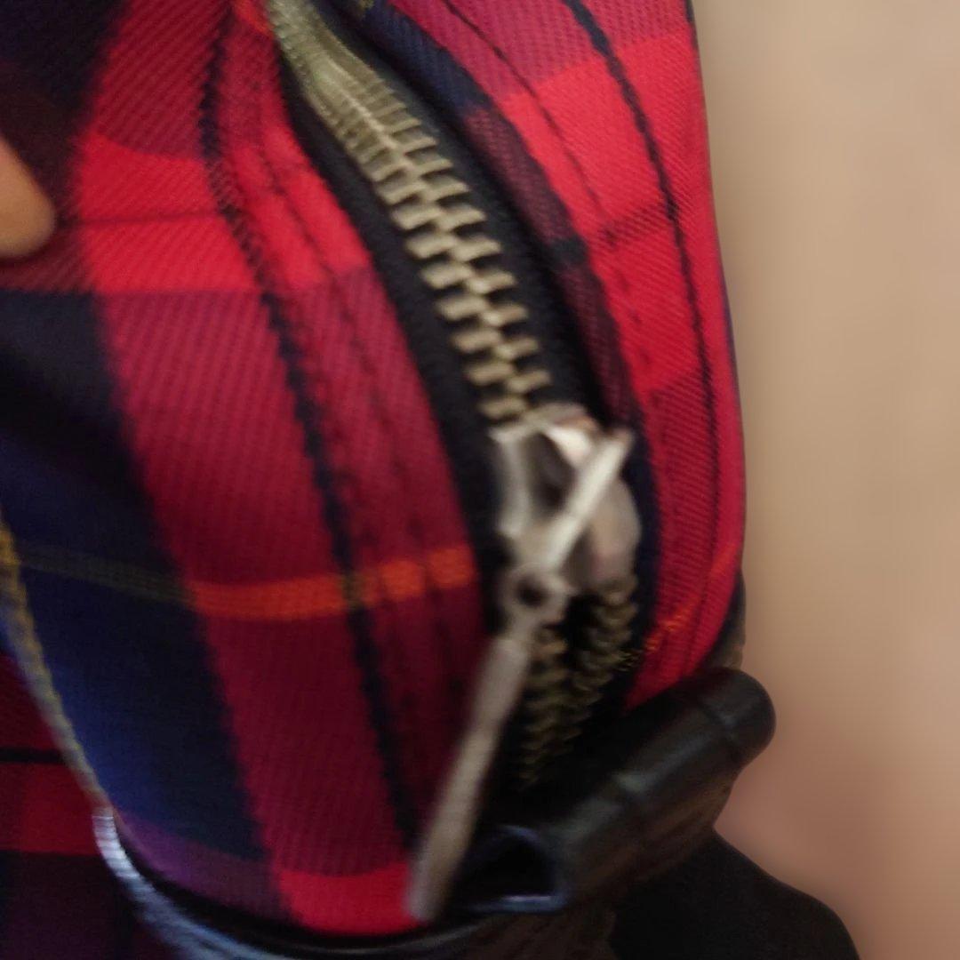 HERE THERE タータンチェック ボストンバッグ