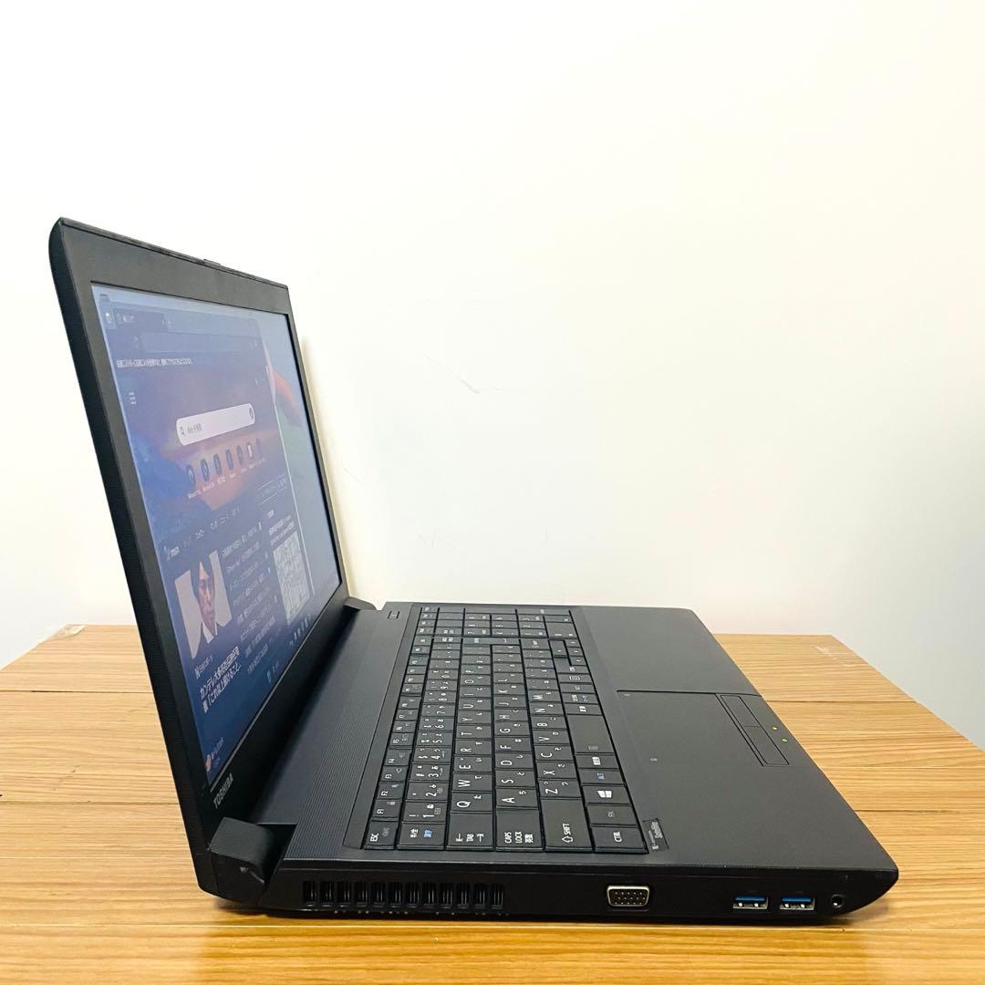 東芝ブラックノートパソコン 大容量750ギガオフィスDVD