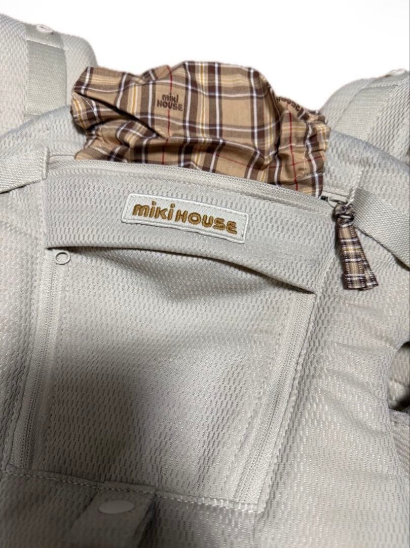 miki HOUSE メッシュ抱っこ紐 グレー 新生児 ミキハウス