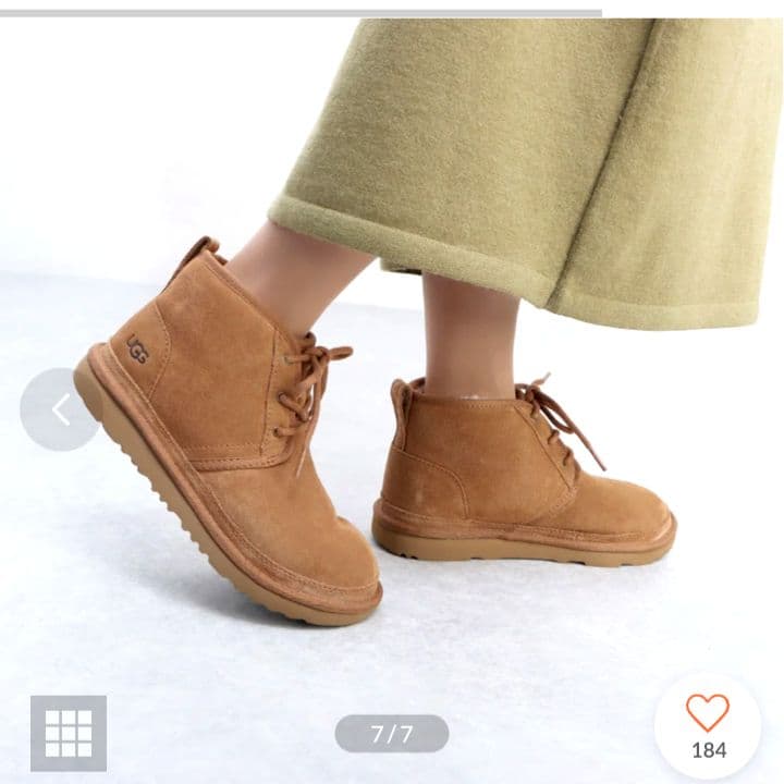 UGG NEUMEL ムートンブーツ ショート 編み上げ23.0cm 6 箱付き