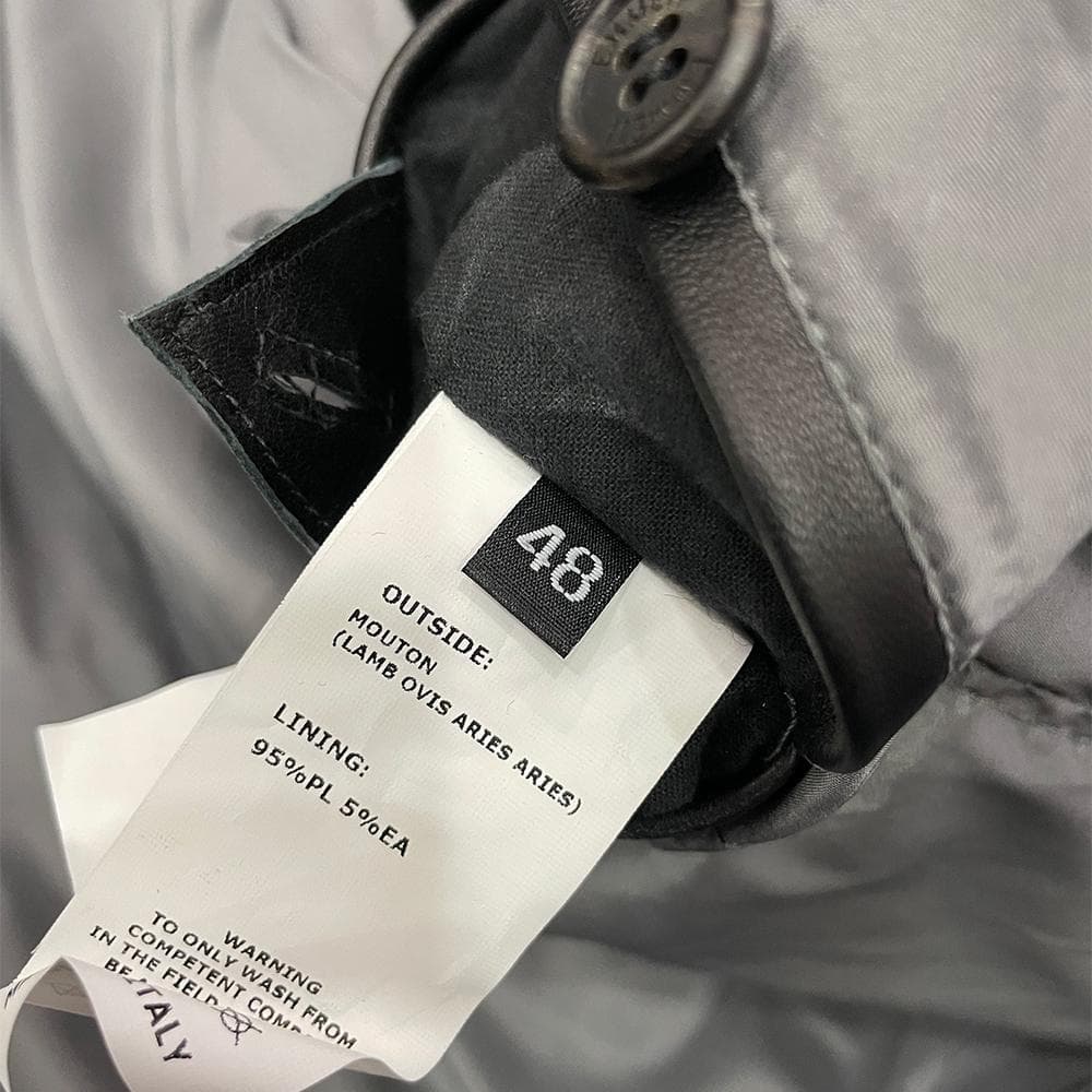 新品同様 エンメティEMMETI GIRO MERINOS ムートン 黒 48